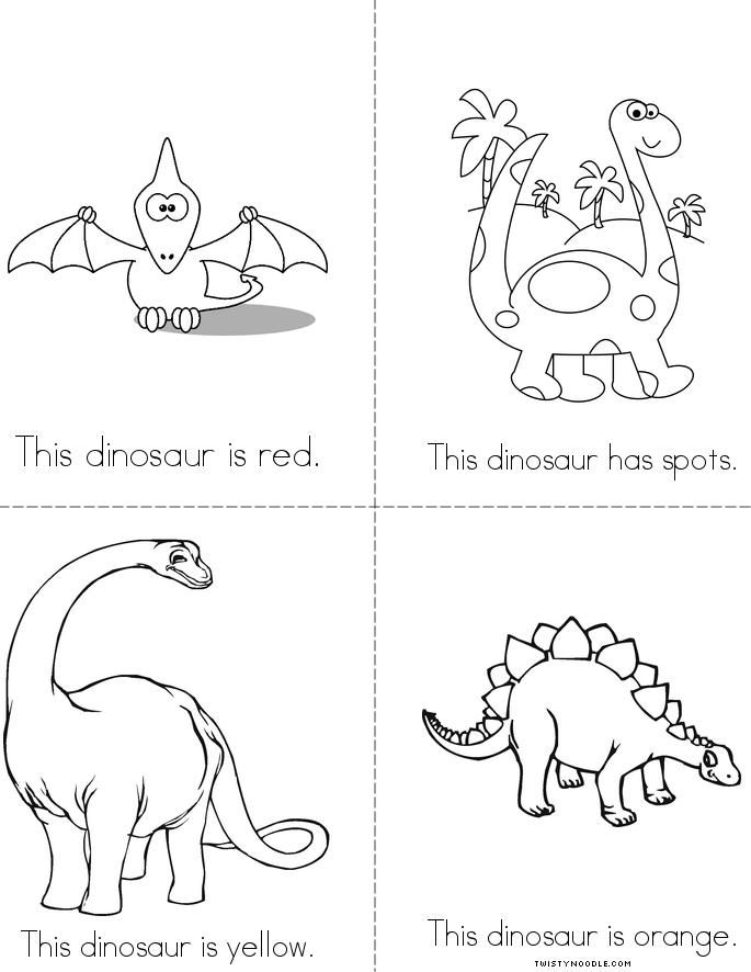 Dinosaur Printable Book Coloring Home