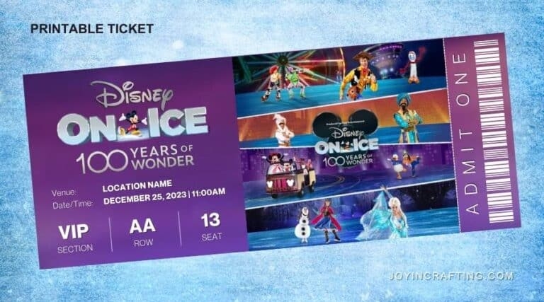 Disney On Ice Ticket Template Printables Joy In Crafting