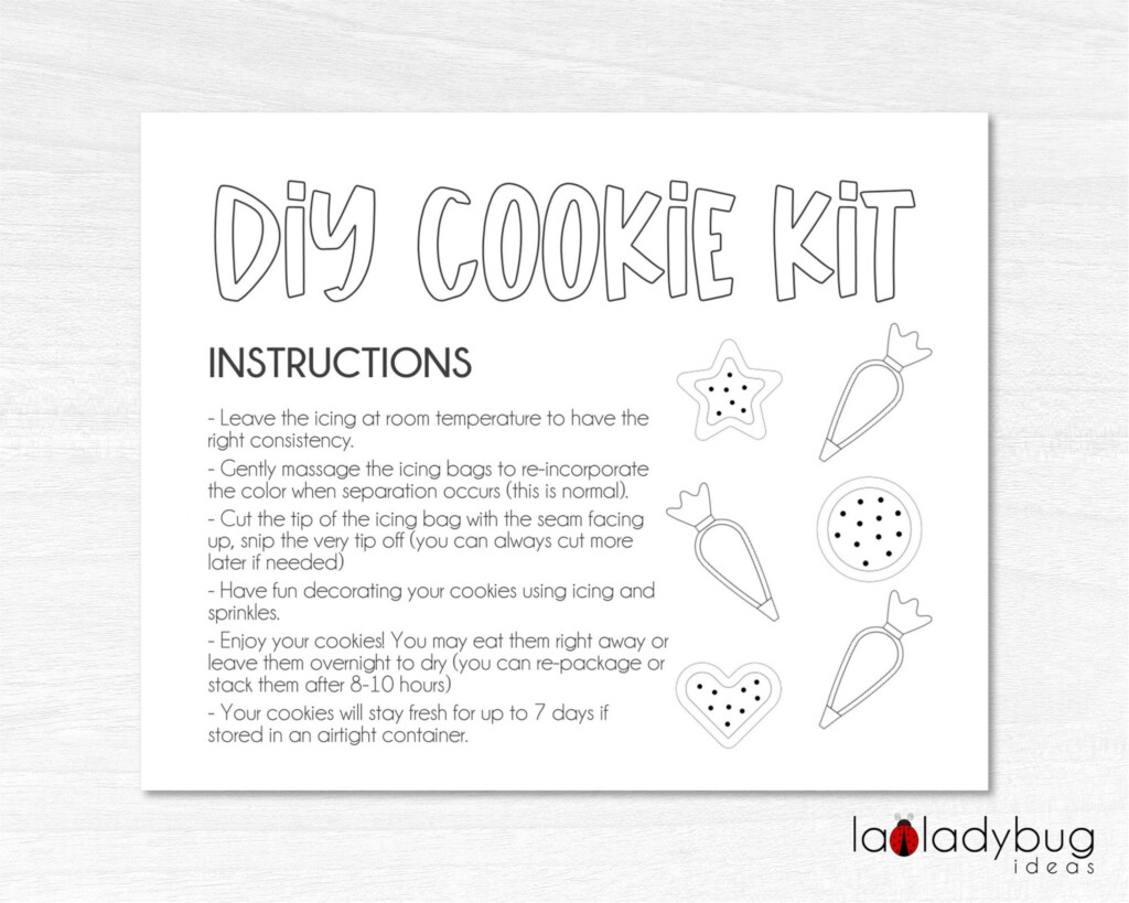 Diy Cookie Kit Instructions Printable Free FREE Printable A Z