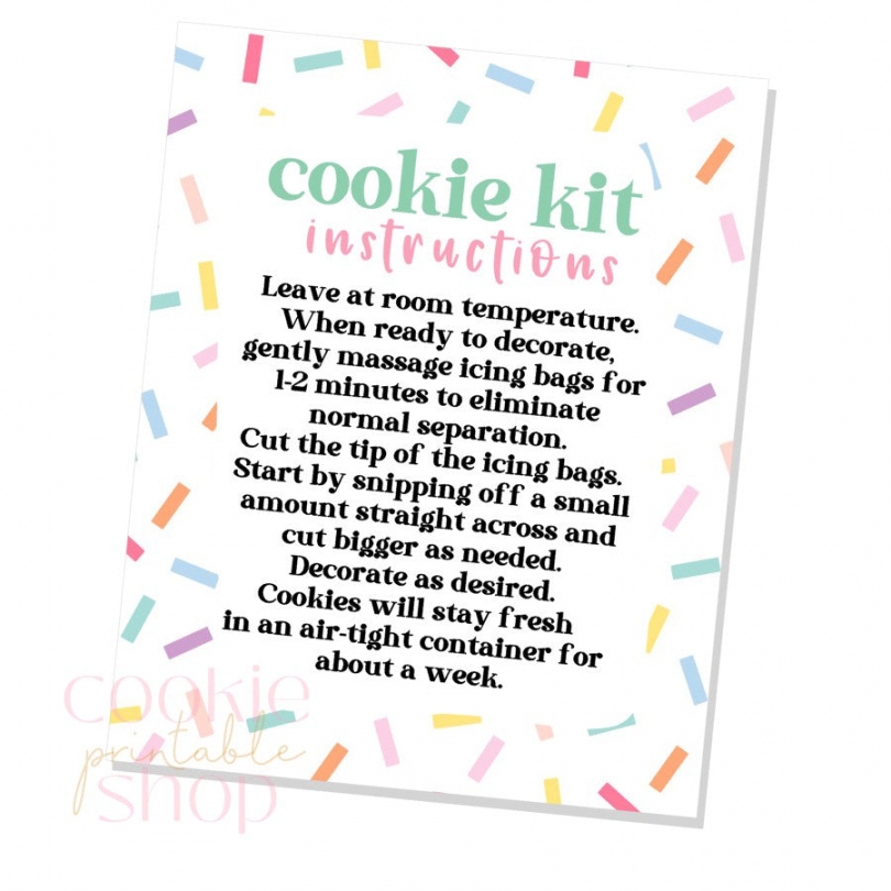 Diy Cookie Kit Instructions Printable Free FREE Printable A Z