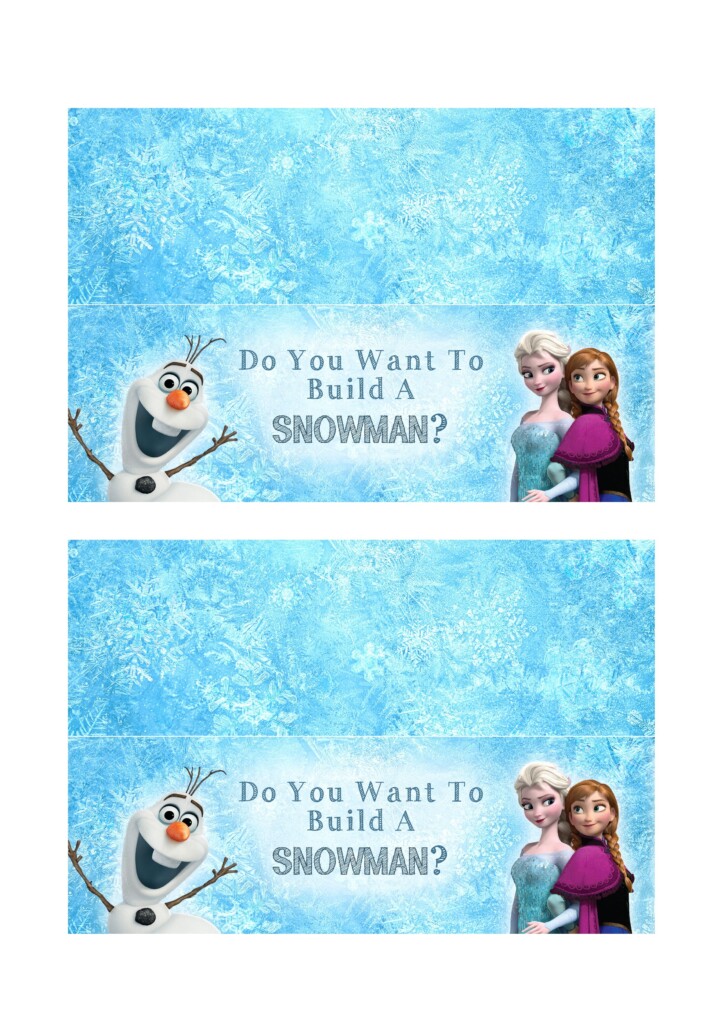 Do You Want To Build A Snowman Label Free Printable Printable 