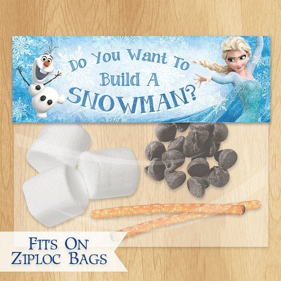 Do You Want To Build A Snowman Label Free Printable