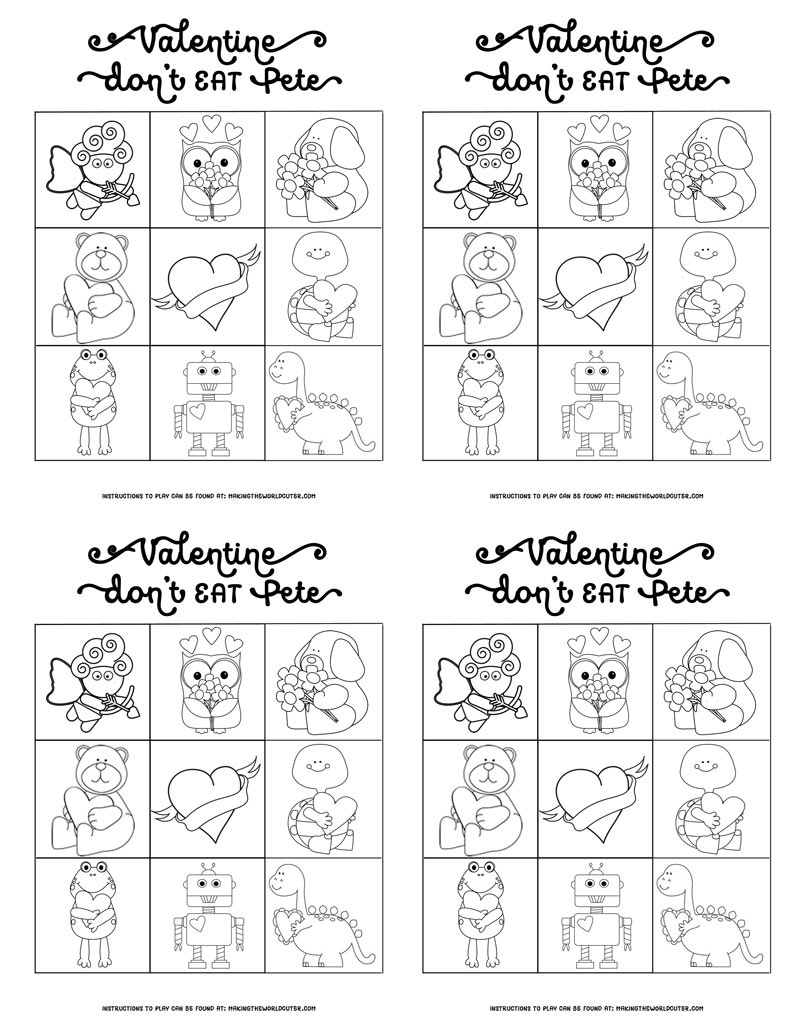 Don 39 t Eat Pete 4X4 Black And White Don T Eat Pete Free Printable