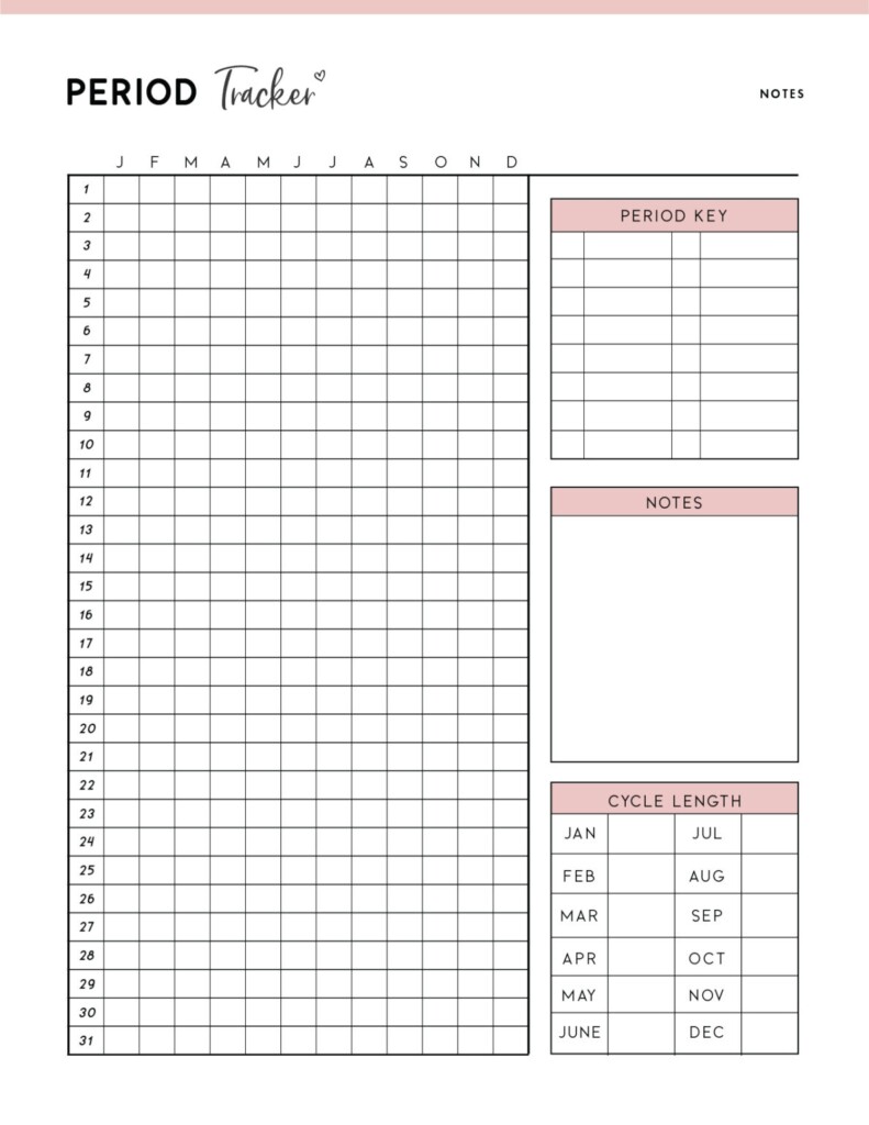 Download Printable Period Tracker PDF World Of Printables