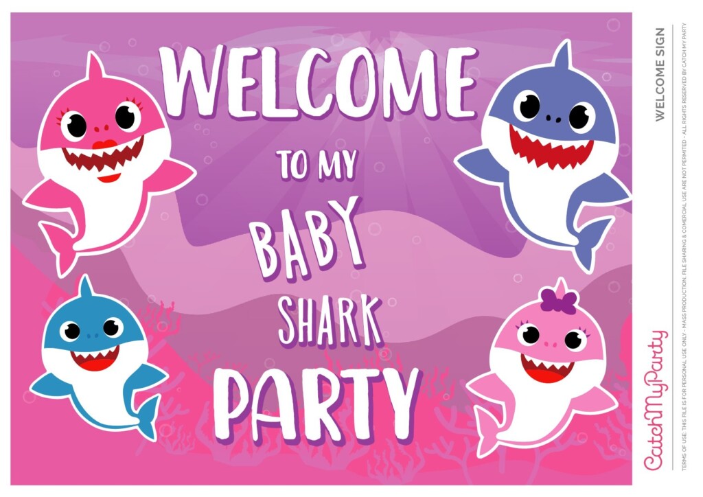 Download These Fun Free Baby Shark Party Printables Now Catch My Party