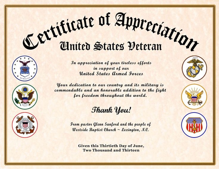 Downloadable Sample Veterans Day Certificates Free Printables 