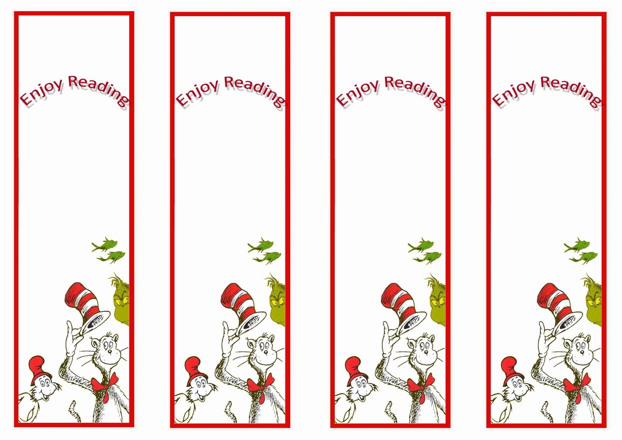 Dr Seuss Bookmarks Printable