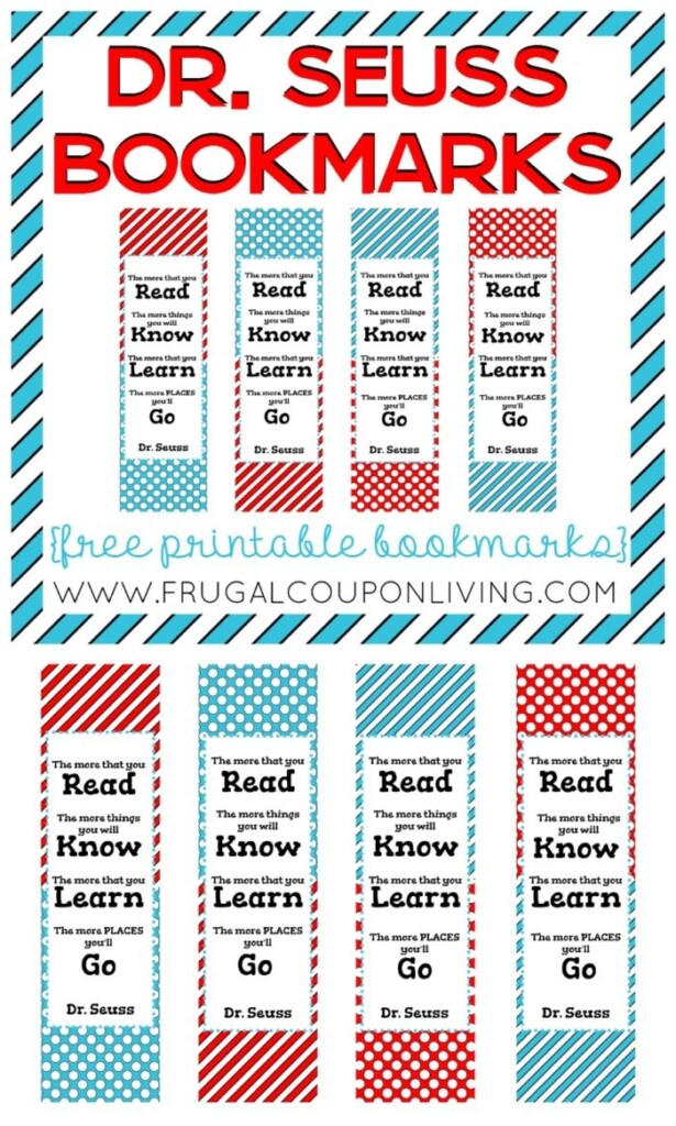 Dr Seuss Printable Bookmarks Printable Online