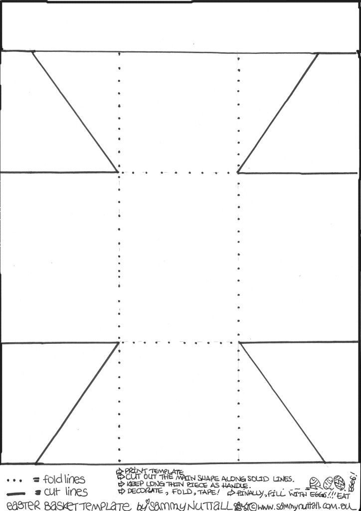 Easter Basket Template Free Printable Printable Calendars AT A GLANCE