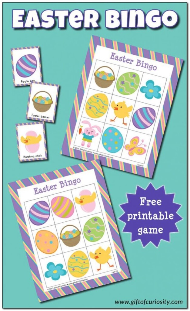 Easter Bingo Game Free Printable Easter Bingo Easter Printable 