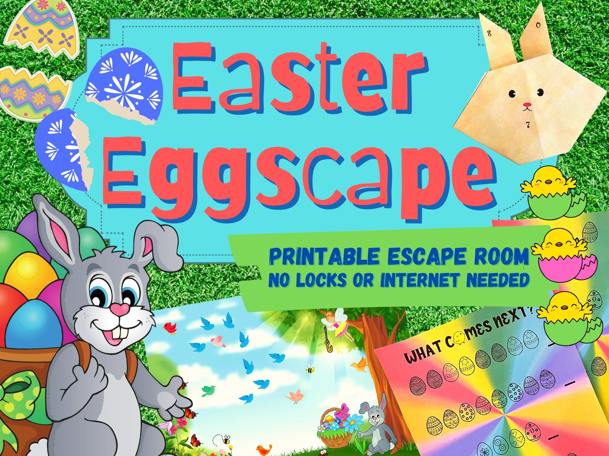 Easter Egg Escape Room Game Printable Party Adventure Game For Kids