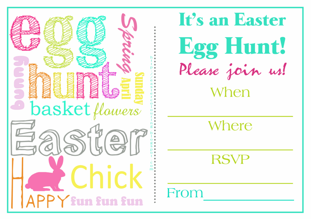 Easter Egg Hunt Invitations Free Printable