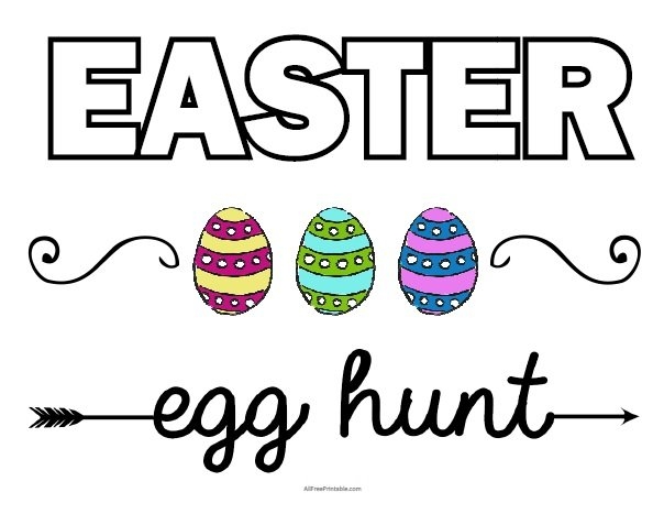 Easter Egg Hunt Sign Free Printable