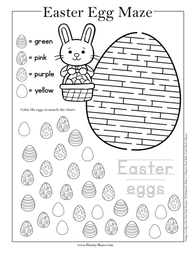 Easter Maze Free Printable Free Printable Templates