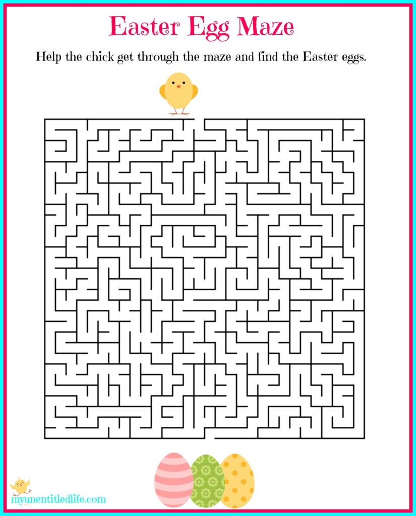 Easter Maze Free Printable Printable Sight Words List