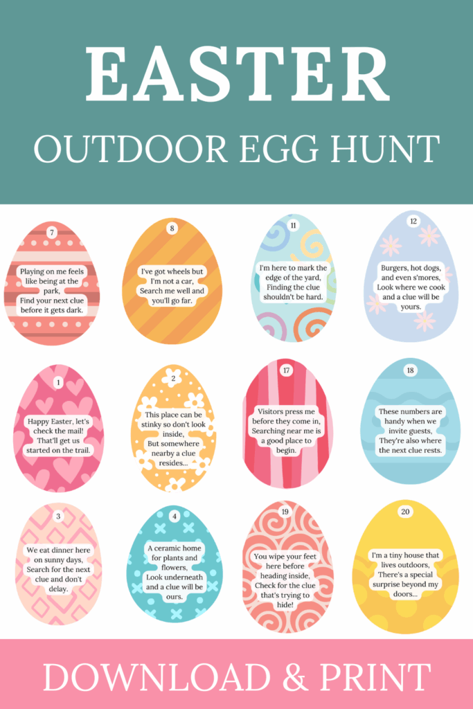 Easter Scavenger Hunt Clues Printable Printable Free Templates