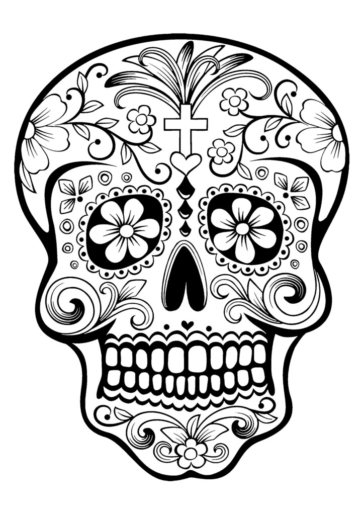 El Dia De Los Muertos 1 El D a De Los Muertos Coloring Pages For Adults