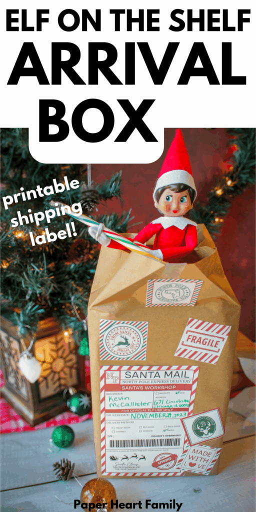 Elf On The Shelf Arrival Printable Shipping Label Christmas Elf Xmas 