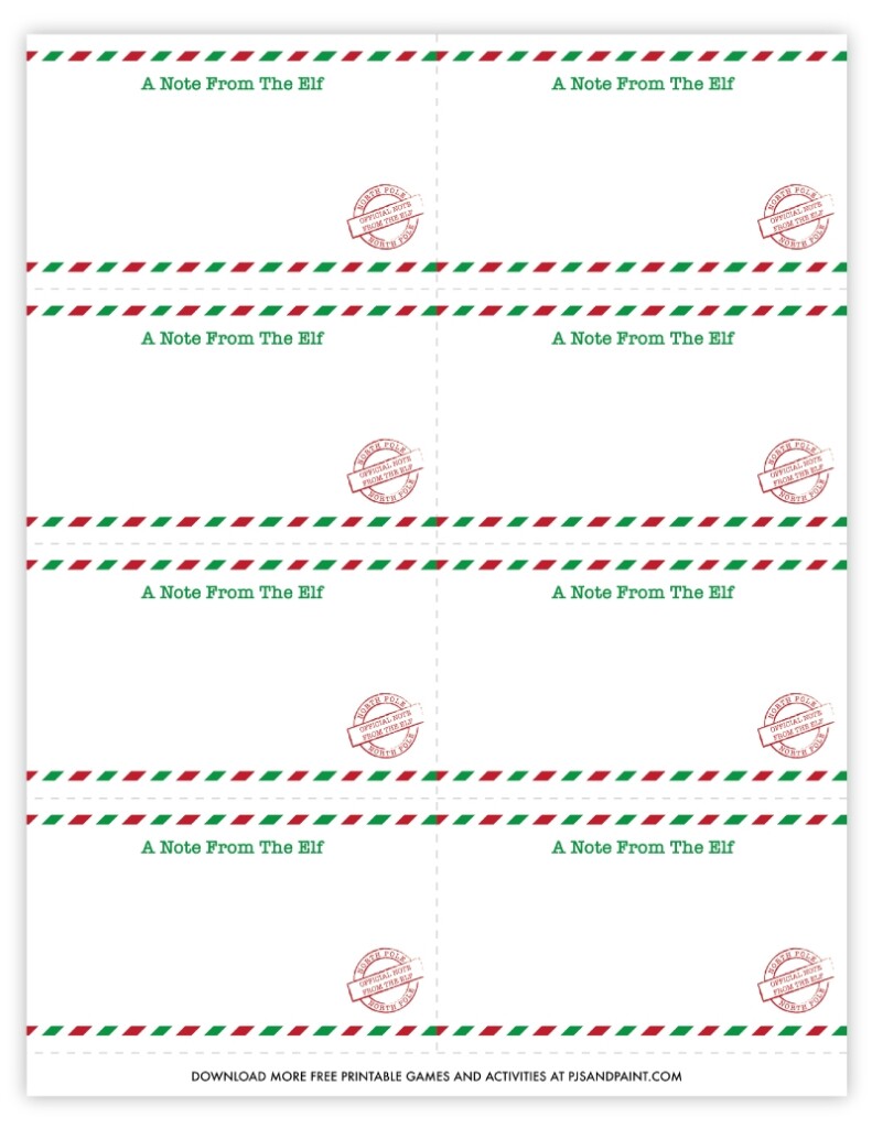 Elf On The Shelf Stationary Printable Free