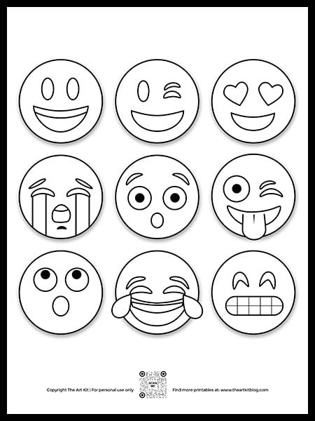 Emoji Coloring Pages Free Printable Emoji Coloring Pages Coloring