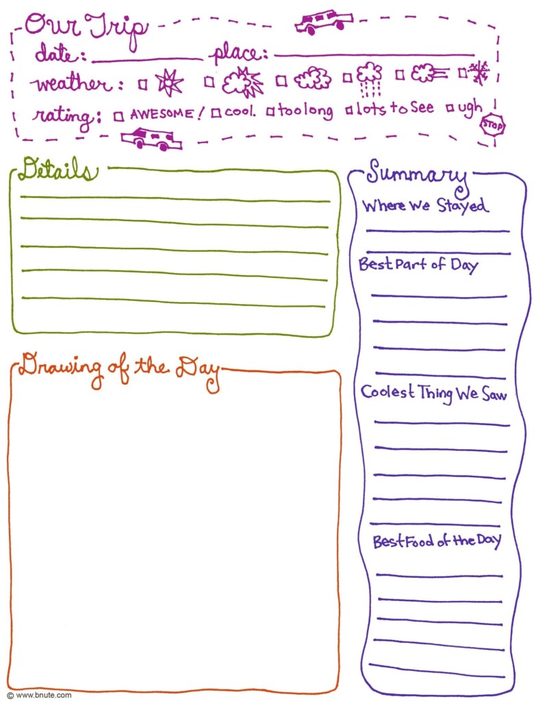 Exclusive Free Printables Journal Ideas Kids Travel Journal Free 