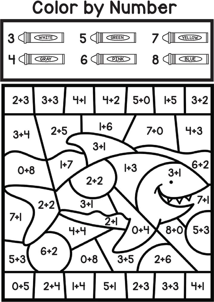 Fall Addition Color By Number Free Printable Printable Templates Free