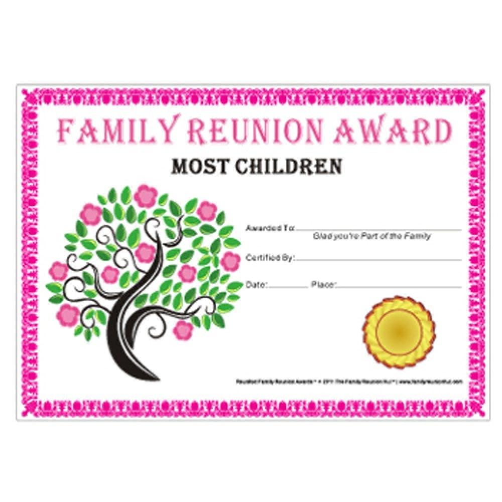 Family Reunion Awards Free Printable Family Reunion Awards Free