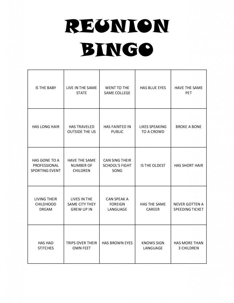 Family Reunion Printable Games Printable Word Searches