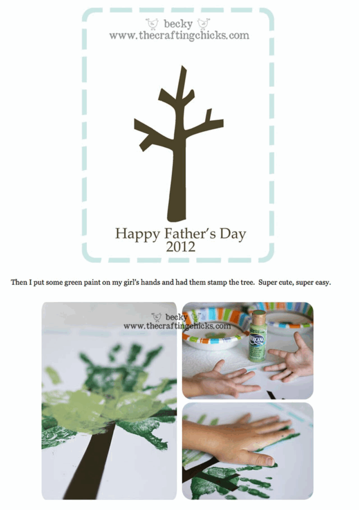 Father 39 s Day Handprint Tree Free Printable Printable Templates