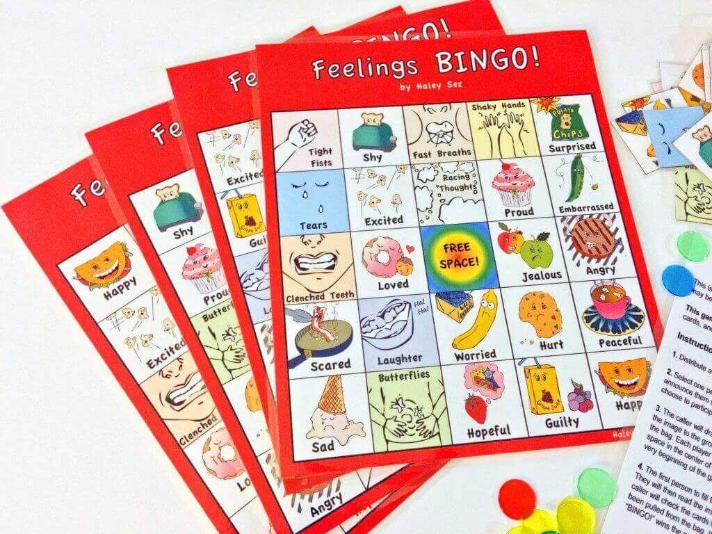 Feelings Bingo Pdf Printable Bingo Cards
