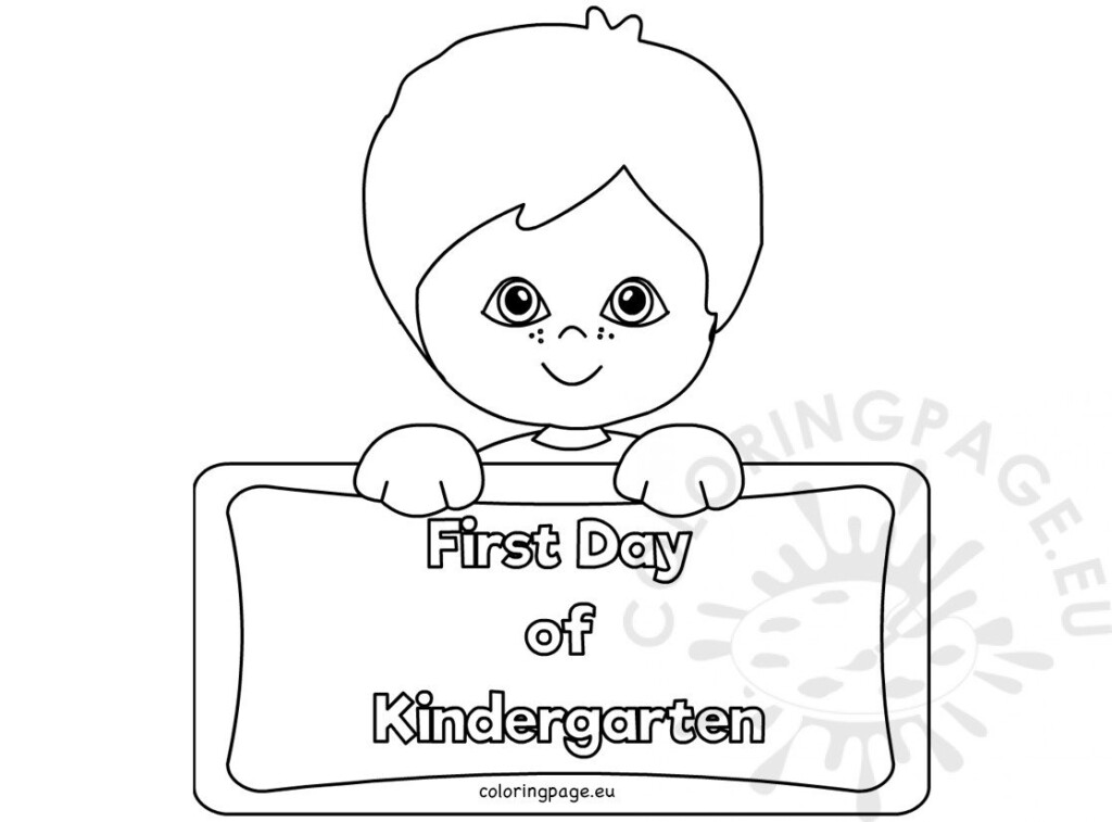 First Day Of Kindergarten Coloring Page Coloring Page
