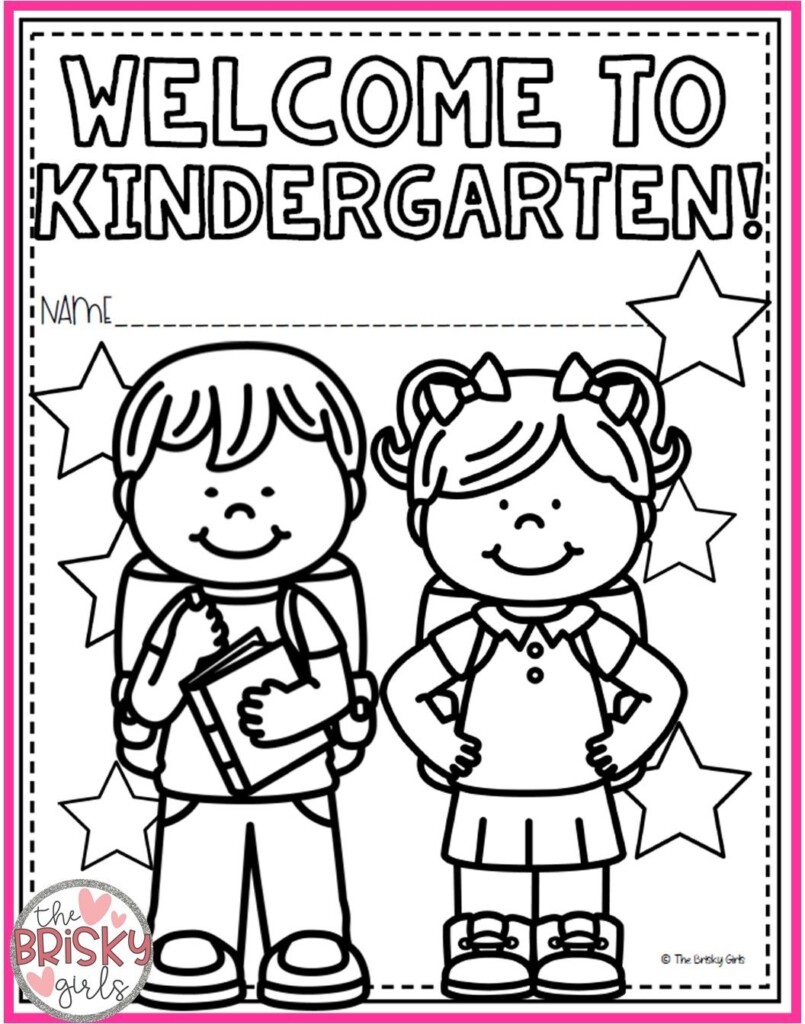 First Day Of Kindergarten Coloring Page Free Printable Printable 