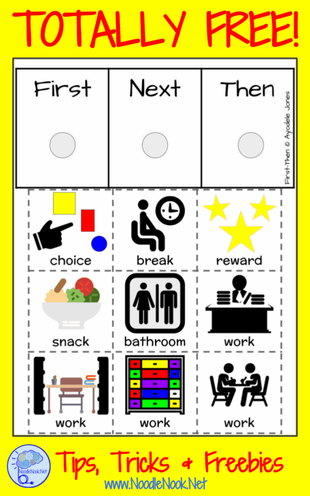 First Then Chart Free Printable