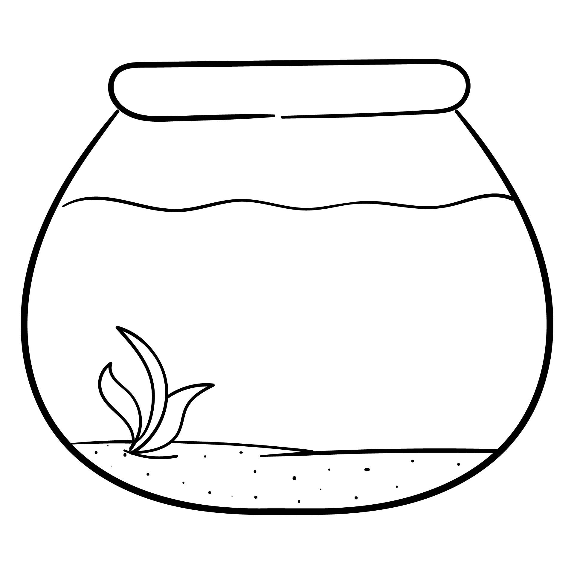 Fish Bowl Template Printable PDF For Kids
