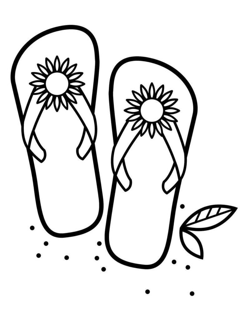 Flip Flop Coloring Pages