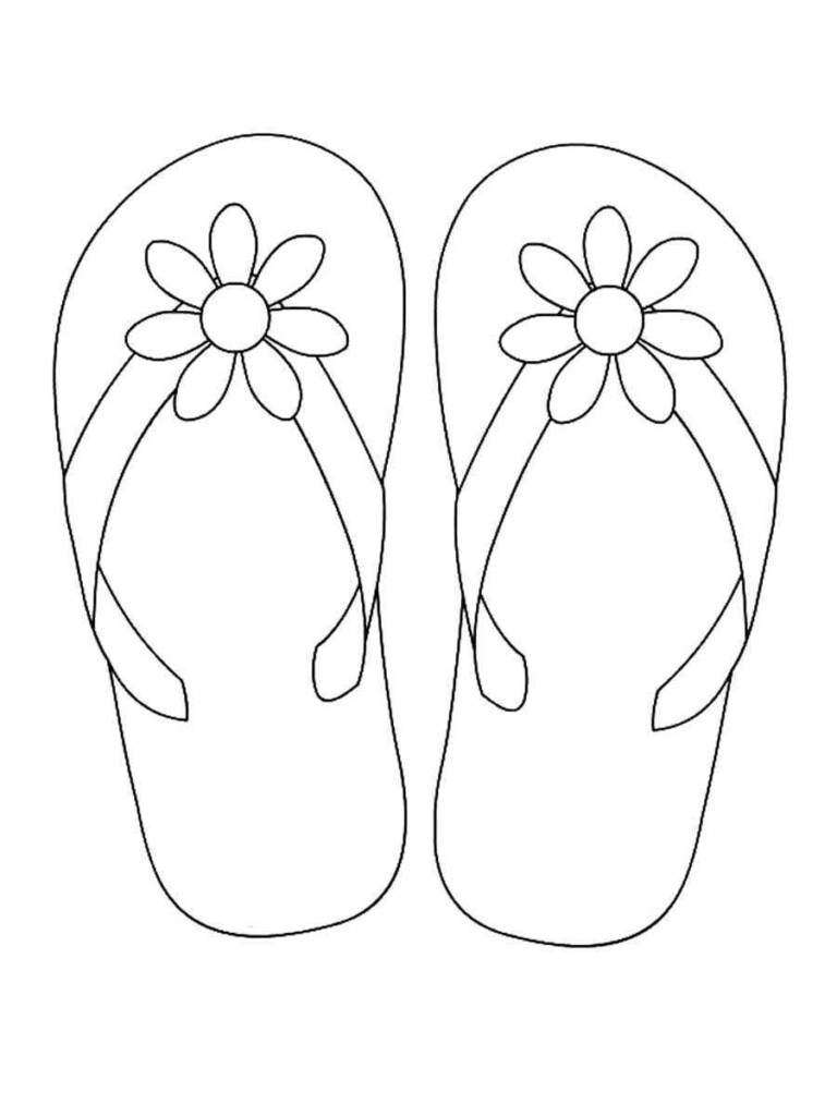Flip Flop Coloring Pages For Kids