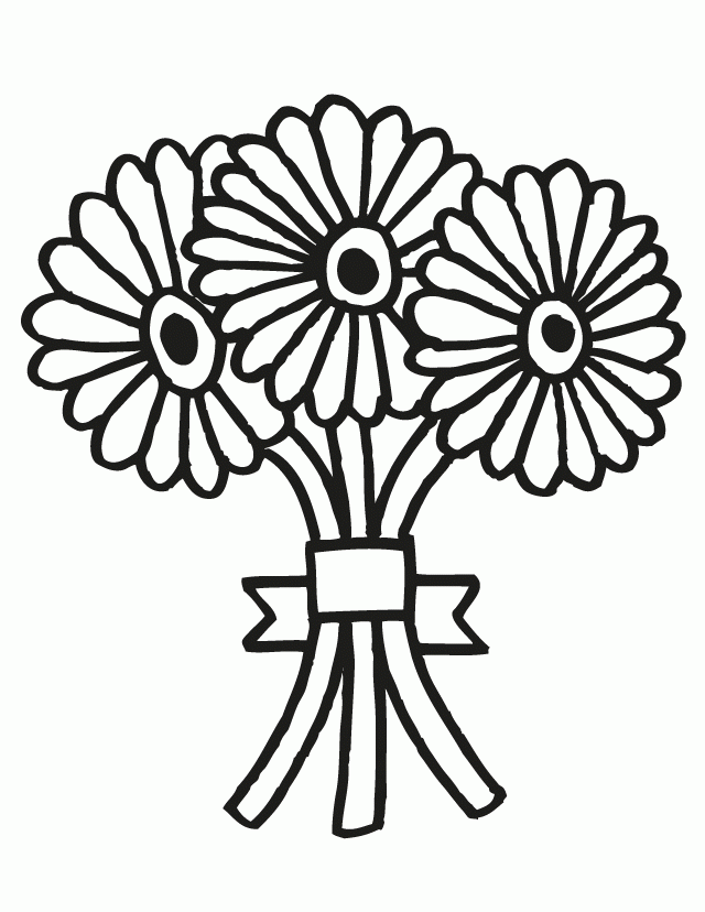 Flower Bouquet Coloring Pages Coloring Home