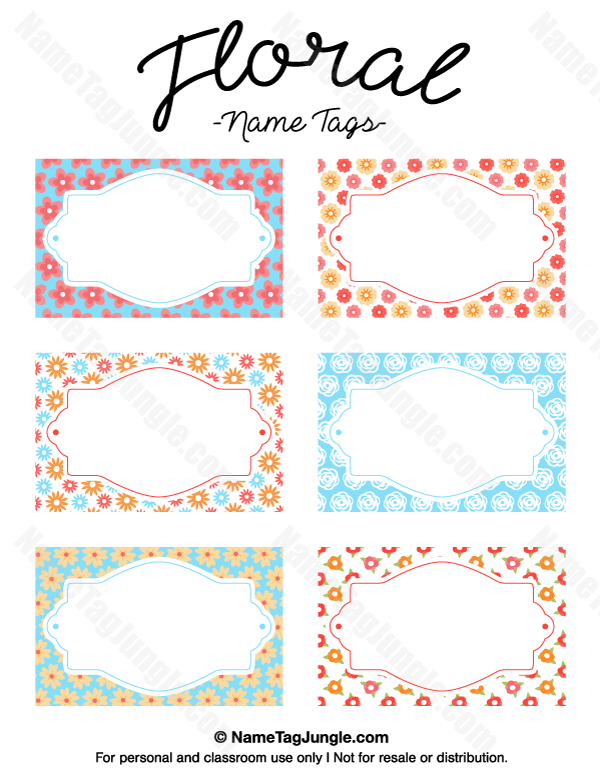 Flower Name Tags Free Printables FreePrintableTag