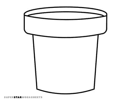Flower Pot Outline Printable Best Flower Site