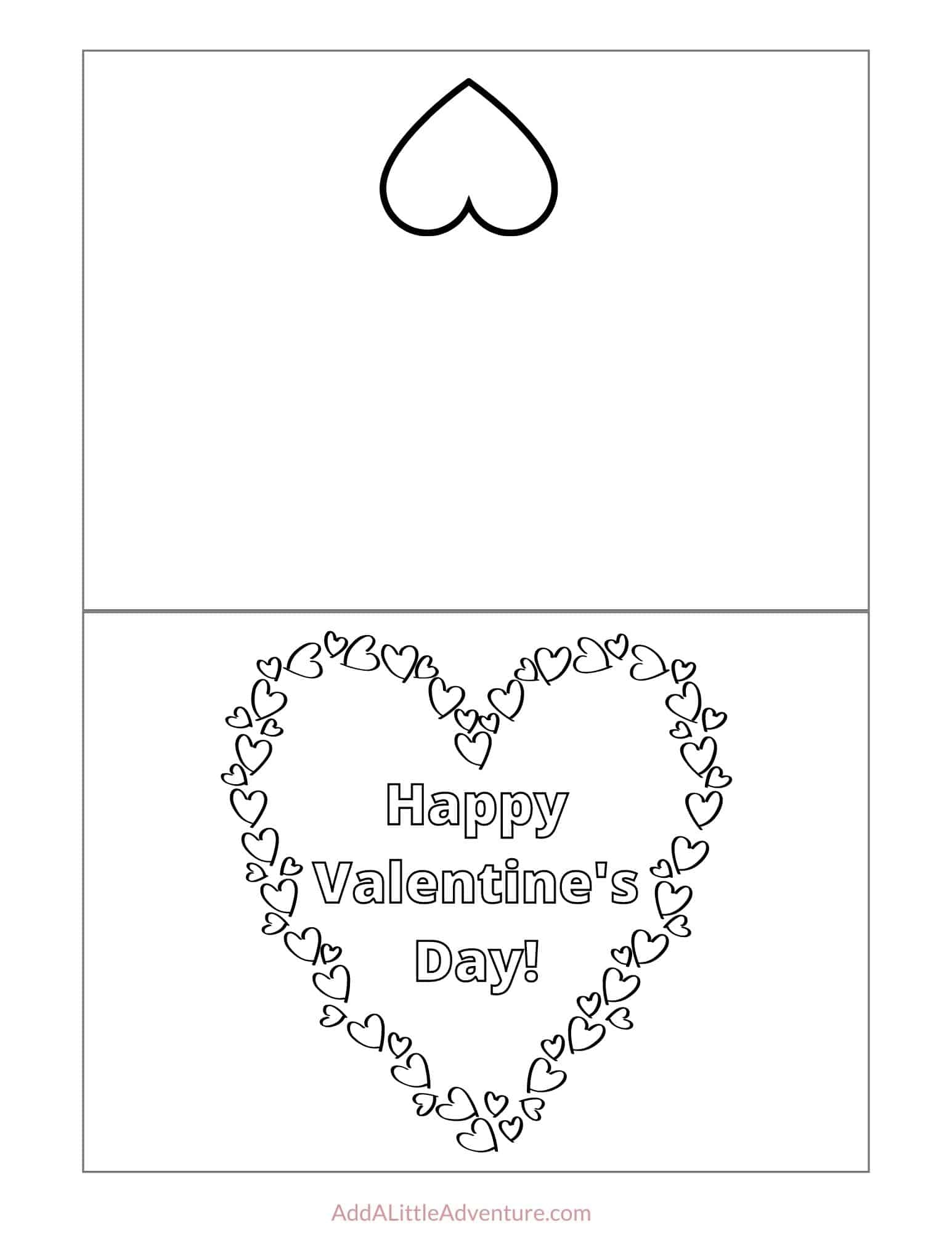 Foldable Printable Valentine 39 s Day Cards To Color
