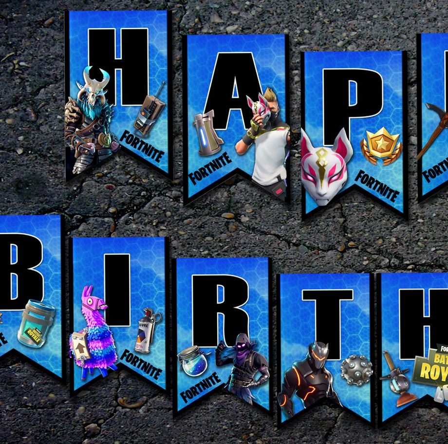 Fortnite Birthday Banner Free Printable 99birthdaycard
