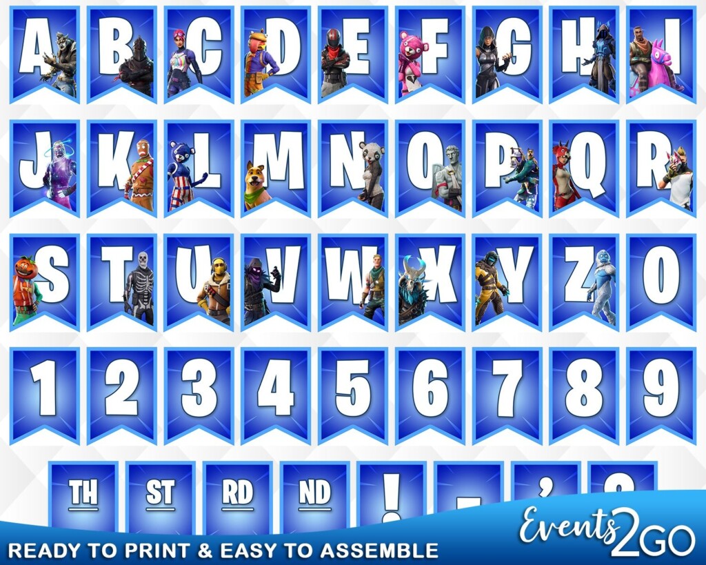 Fortnite Birthday Banner Free Printable Printable New Year Banners