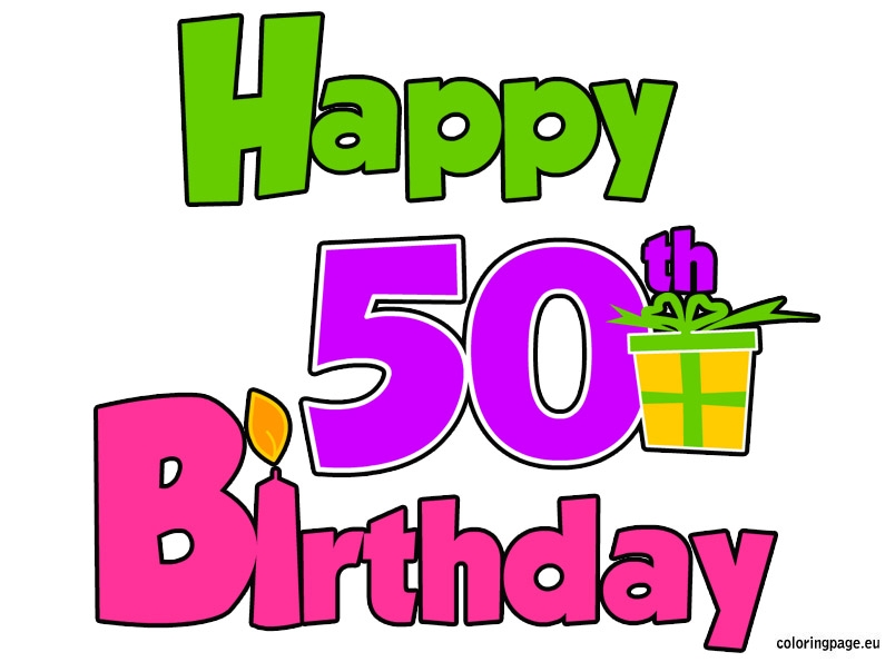 Free 50th Birthday Printables ClipArt Best