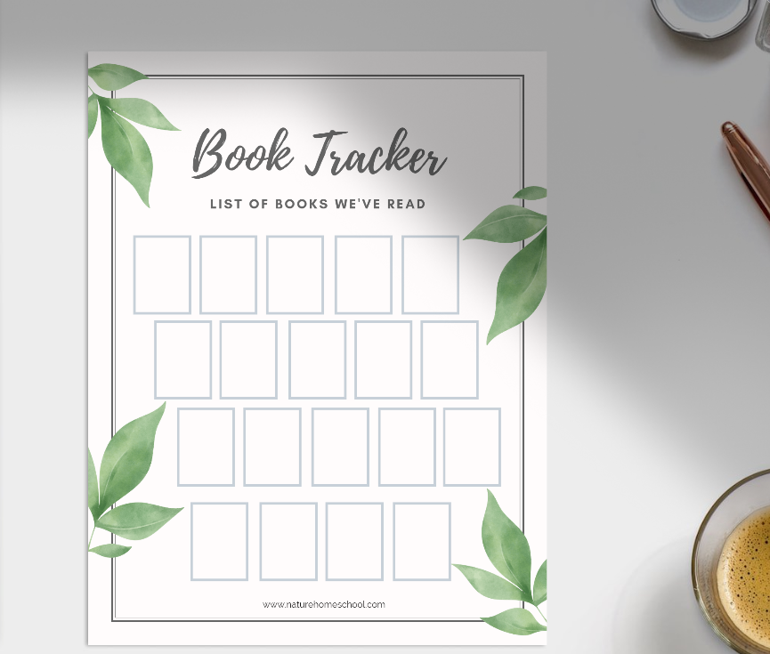 Free Book Tracker Printable Nature Homeschool