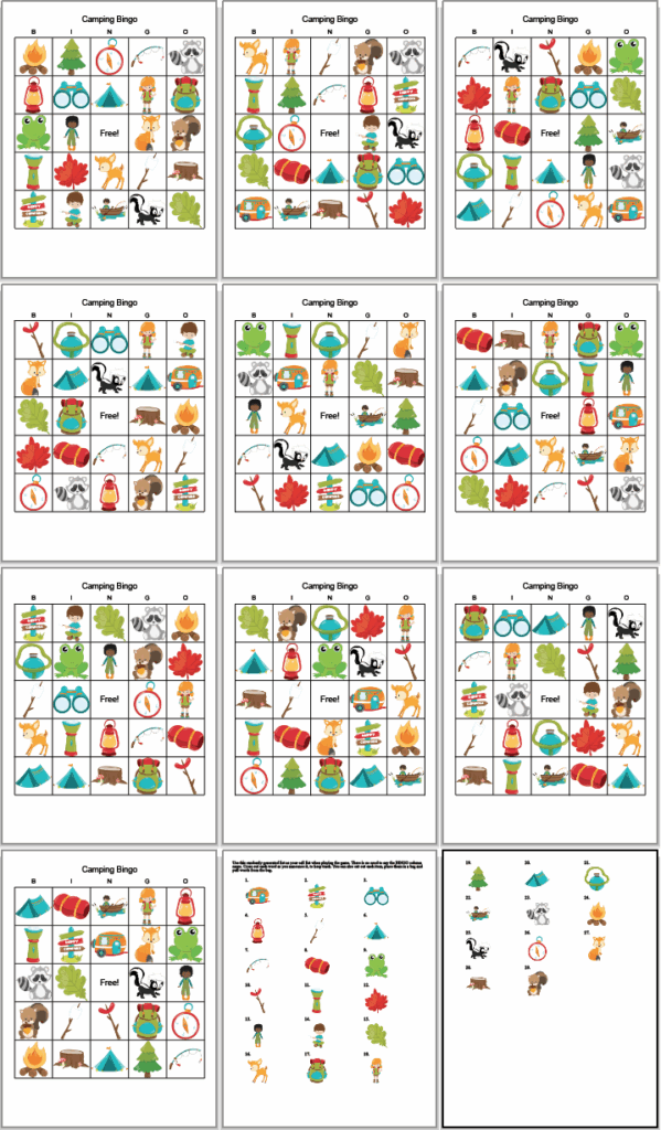 Free Camping Bingo Printable Camping Bingo Bingo Prin Vrogue co