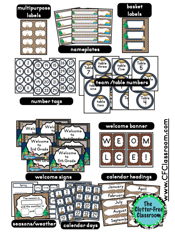 Free Camping Themed Classroom Printables Templates Printable