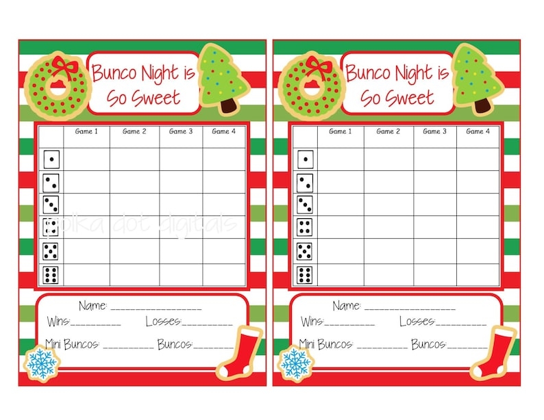 Free Christmas Bunco Score Sheets Printable Printable Templates By Nora