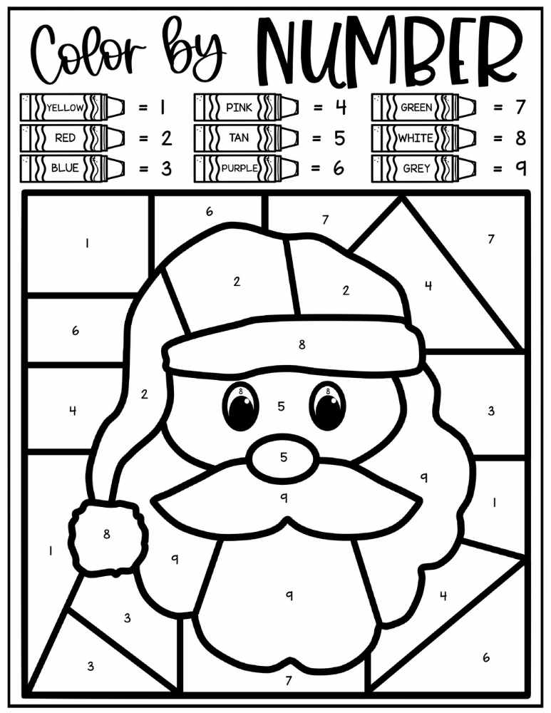 Free Christmas Color By Number Printables Leap Of Faith Crafting