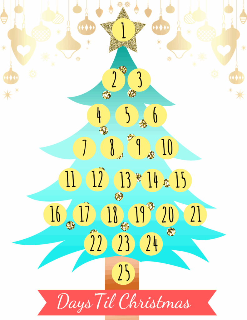 Free Christmas Countdown Printable