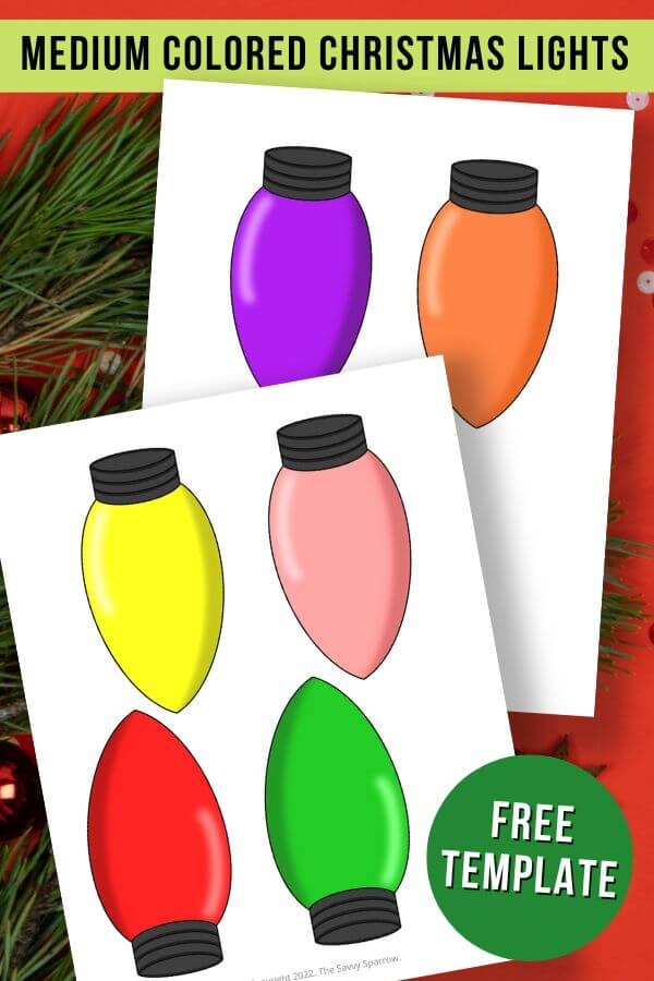 Free Christmas Light Template Printable For Crafts Garlands Etc